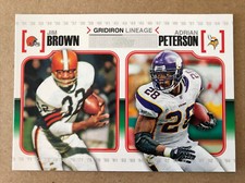 2010 Topps Gridiron Lineage #GL-BP Jim Brown / Adrian Peterson Football Card