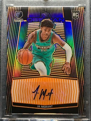 Ja Morant 2019 Panini Obsidian Orange Etch Rookie Auto RC /50 SSP