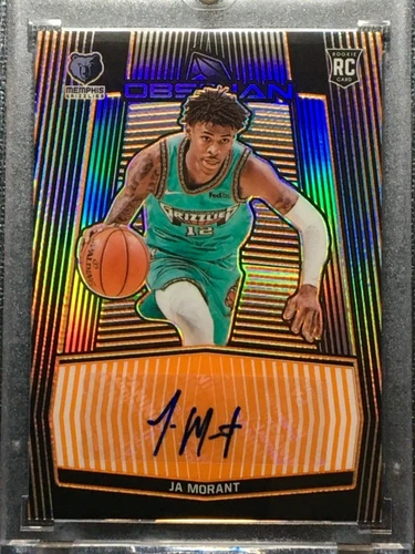 Ja Morant 2019 Panini Obsidian Orange Etch Rookie Auto RC /50 SSP  RPA Grizzlies