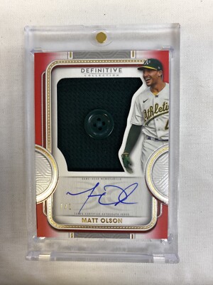2022 Topps Definitiv Auto 1/1 Button Matt Olson Braves | eBay