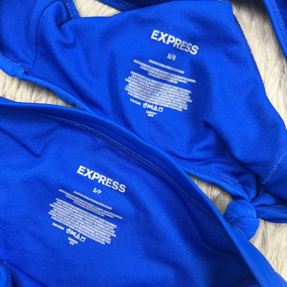 Traje de baño de bikini Express para mujer parte superior azul: M - parte inferior: S Foto 4 de 4