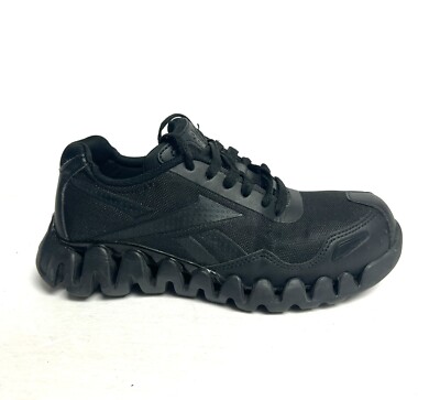 Reebok Womens Zig Pulse Work Sneaker Black Size 6W