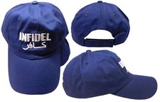 Infidel Navy Blue Washed Embroidered Baseball Hat Cap RUF