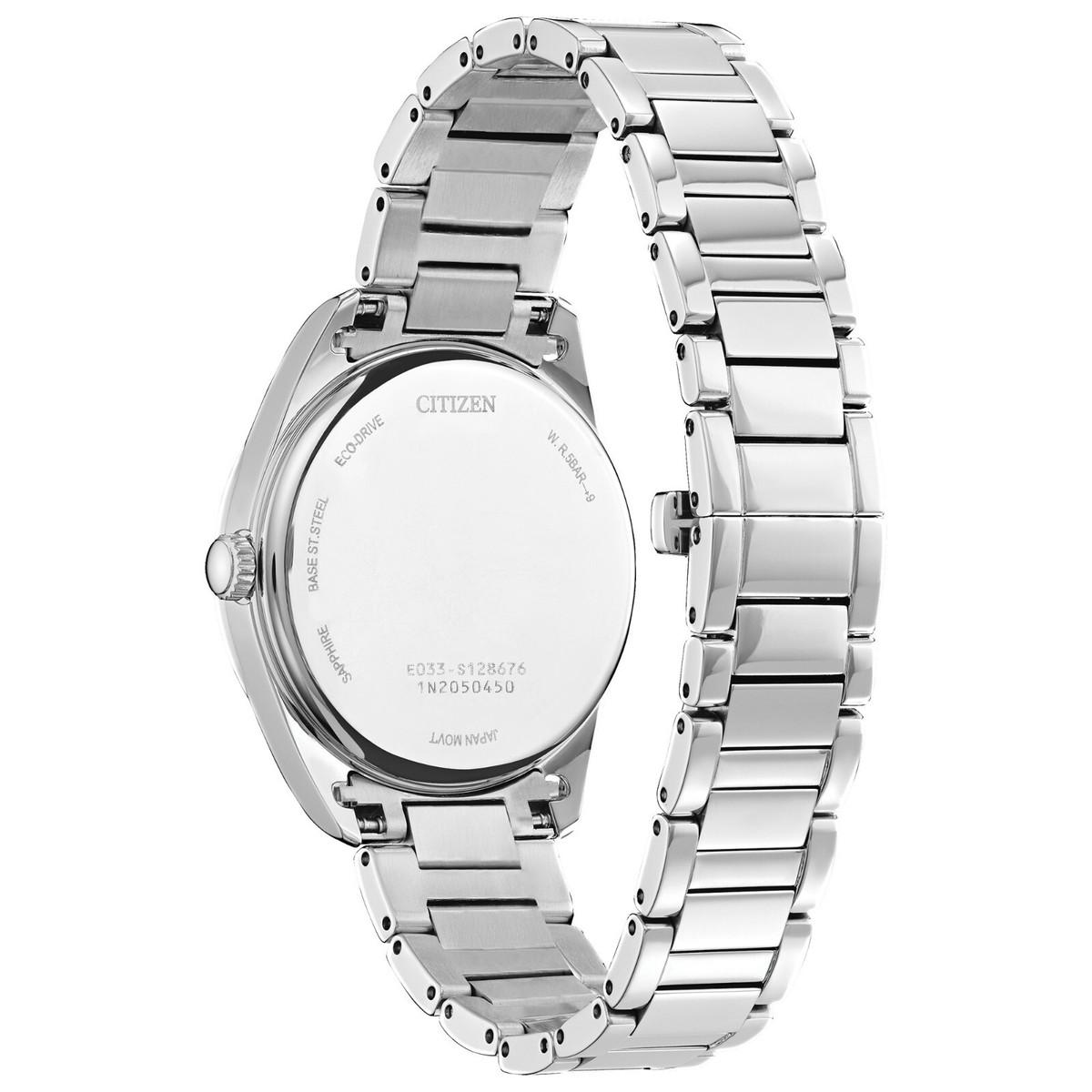 Citizen Eco-Drive Women's Arezzo Silver Roman Numeral Watch 35MM