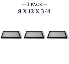 3 Pack of 8 x 12 x 3/4 Riker Display Cases Boxes for Collectibles Jewelry & More