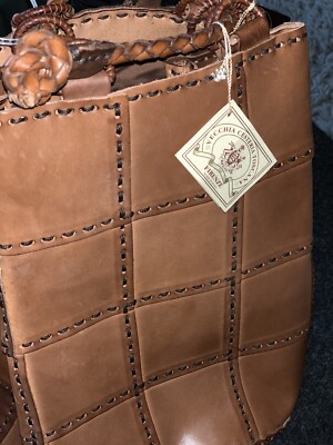 Italian Brown Leather Bucket Bag