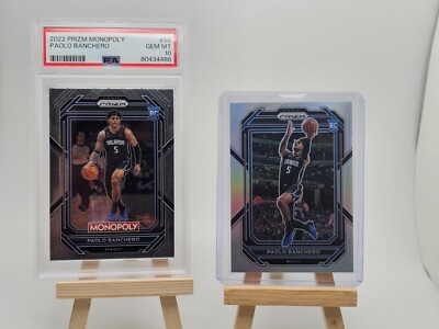 2022 prizm silver paolo banchero & Prizm Monopoly Psa 10 Rookie