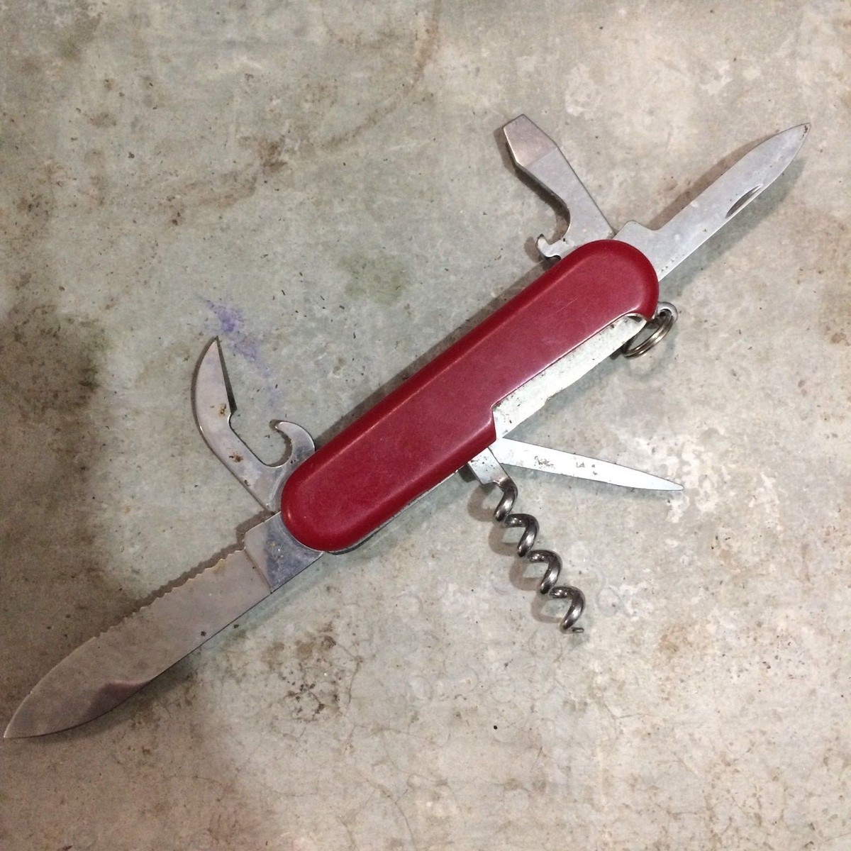 RARE SERRATED COMMANDER Wenger Swiss Army Knife Multitool 85mm