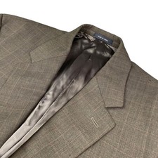 Ralph Lauren Men's 100 Wool 2-Button Blazer Brown Plaid   40R
