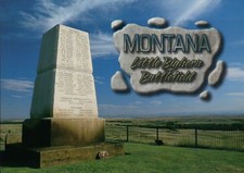 Last Stand Hill Monument Montana Battle of Little Bighorn George Custer Postcard