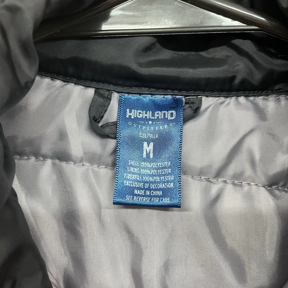 Chaleco chaqueta acolchada de poliéster negro Highland Outfitters para hombre talla mediana Foto 3 de 4