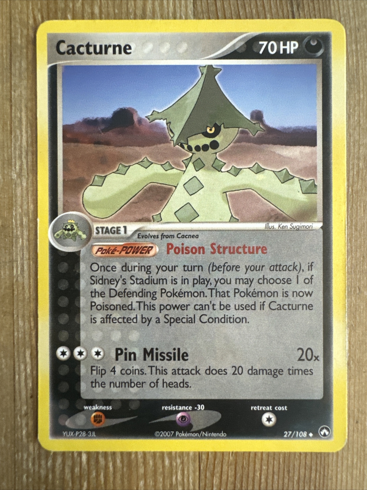 Pokémon TCG Cacturne EX Power Keepers 27/108 Regular Uncommon DMG