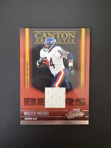 2006 Panini Playoff Walter Payton Canton Absolutes Game Used Jersey Card /150