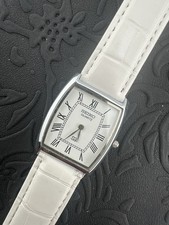 WHITE DIAL Vintage Seiko Slim Tonneau Tank Men's Wrist Watch