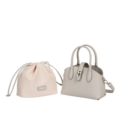 VUNQUE Toque Hermit Small Crossbody Bag with Strap - Beige