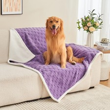 Yaning Checkered Waterproof Blanket for Bed Couch Sofa Car, Fluffy Soft Dog Blan