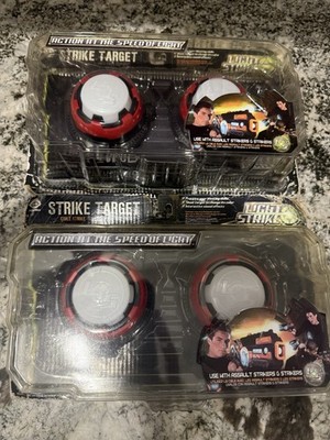 2  WowWee Light Strike Target Striker Light Up Sound FX Laser NIP 2 each pkg