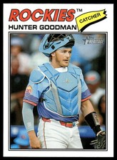 Hunter Goodman 2026 Topps Heritage #346 Colorado Rockies Baseball Card