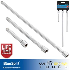 BlueSpot Socket Extension Bar Set 1/4" Drive 3pc 75mm 150mm 250mm Long Reach