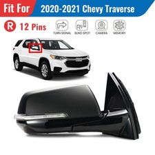 Side Mirror For 2020-2021 Chevy Traverse W Blind Spot Hd Camera Right 12 Pins Side Mirror For 2020-2021 Chevy Traverse W Blind Spot Hd Camera Right 12 Pins