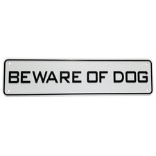 Beware Of Dog Sign/PVC / 12 X 3