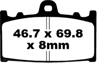 BremsbeläGe Ebc FA158 Blackstuff Aramid Bremsbelag Mit Abe