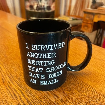 I Survived Another Meeting That Should Have Been An Email Coffee Cup Mug