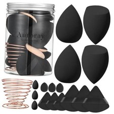 17PCS Makeup Sponge Set with 3PCS Mini Makeup Sponges,1PCS Make Up Black