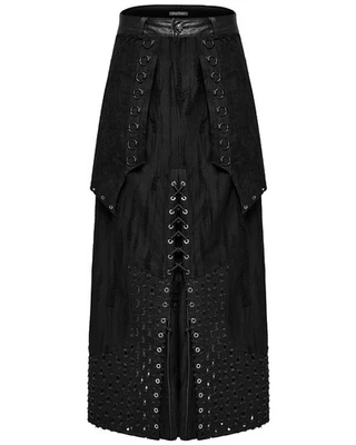 Punk Rave Hombre Industrial Apocalíptico Punk Largo Kilt Falda - Imagen 1 de 4