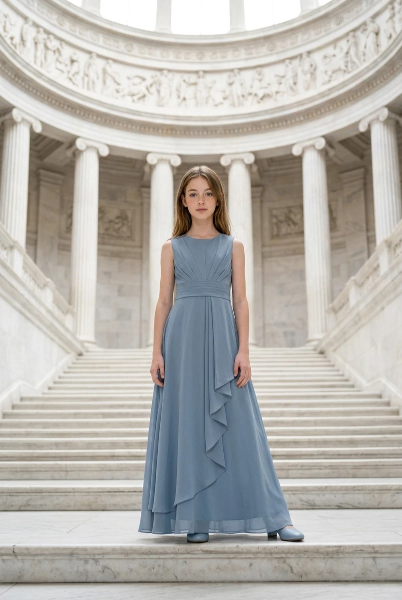 ebay junior bridesmaid dresses Sorella Vita long Junior Bridesmaid Dress with sequins and tulle overlay