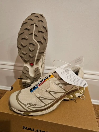 Men's Salomon XT-6 Turtledove Vintage Khaki Kelp L41751000 in size 10.5