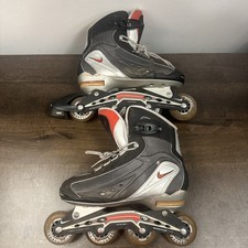 Nike N Dorfin 4 Air Max Inline Rollerblades Black Silver Women Size 10 As Is X3