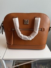 Dooney  Bourke Brown Satchel Top Handle Zip Closure Gold Hardware w/ Card