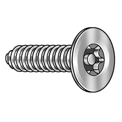 Tamper-Pruf Screws 91810 Tamper Resistant Screw, 3/4 In, Plain Finish, 18-8