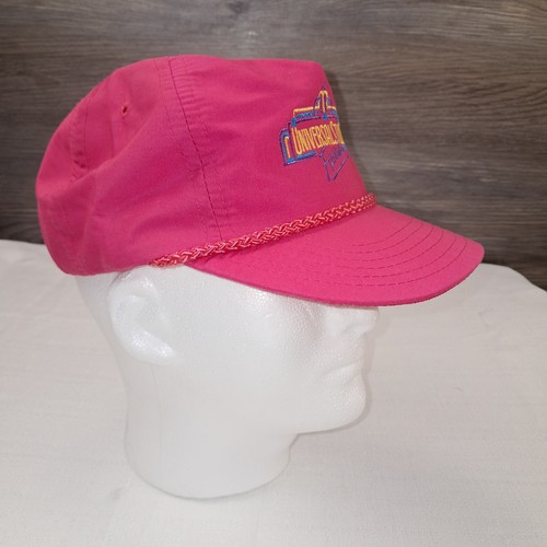 Vintage Universal Studios Hollywood Strapback Hat Sportscap Pink - Picture 6 of 9