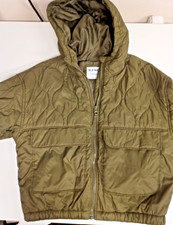 Old Navy Hunter Green Hooded Puffer Jacket Girls Size XL 14-16 