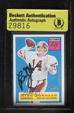 BAS 2001 Topps Heritage Brad Johnson #40 Authentic Auto 3c7