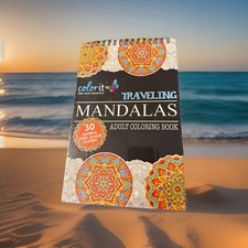 TRAVELING MANDALAS ADULT COLORING BOOK - FEATURES 30 By Colorit  Colorit NEW
