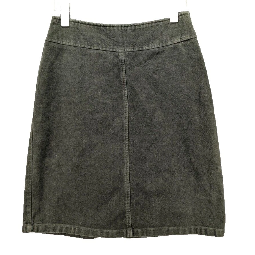 Minifalda Boden para mujer talla 10R verde terciopelo línea A lápiz recto 2 bolsillos Foto 2 de 4