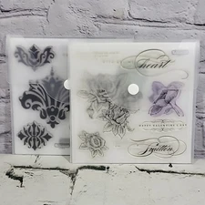 My Acrylix Close To My Heart Clear Cling Stamps Valentines Friendship Sets Lot