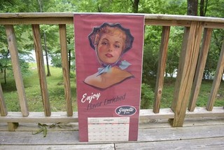 VINTAGE 1958 GRAPETTE CALENDAR 33"