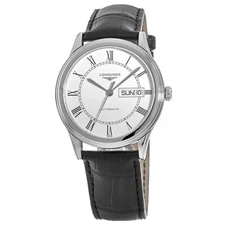 New Longines Flagship Automatic White Day-Date Dial Men's Watch L4.899.4.21.2