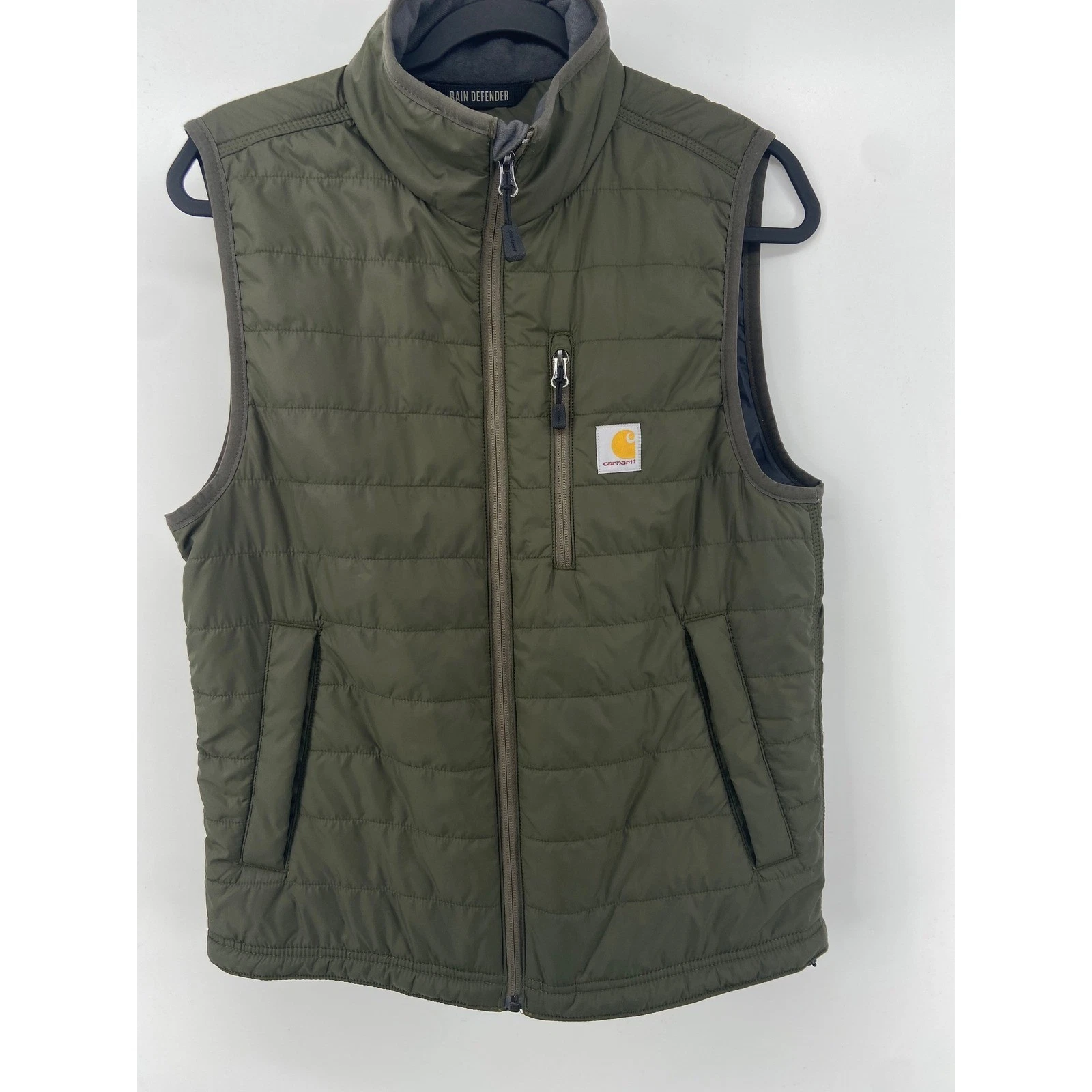 Carhartt Vest Men Small Green Rain Defender Gilliam Relaxed Fit Wok Outdoor Hike
