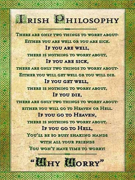 Holzschild 40X30 Cm Irish Philosophy There Are Only Deko Geschenk Holz Schild-image