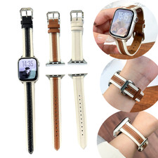 Leather Slim Strap Band For Apple Watch 11 10 SE Ultra 3 49 46 45 44 41 40 38mm