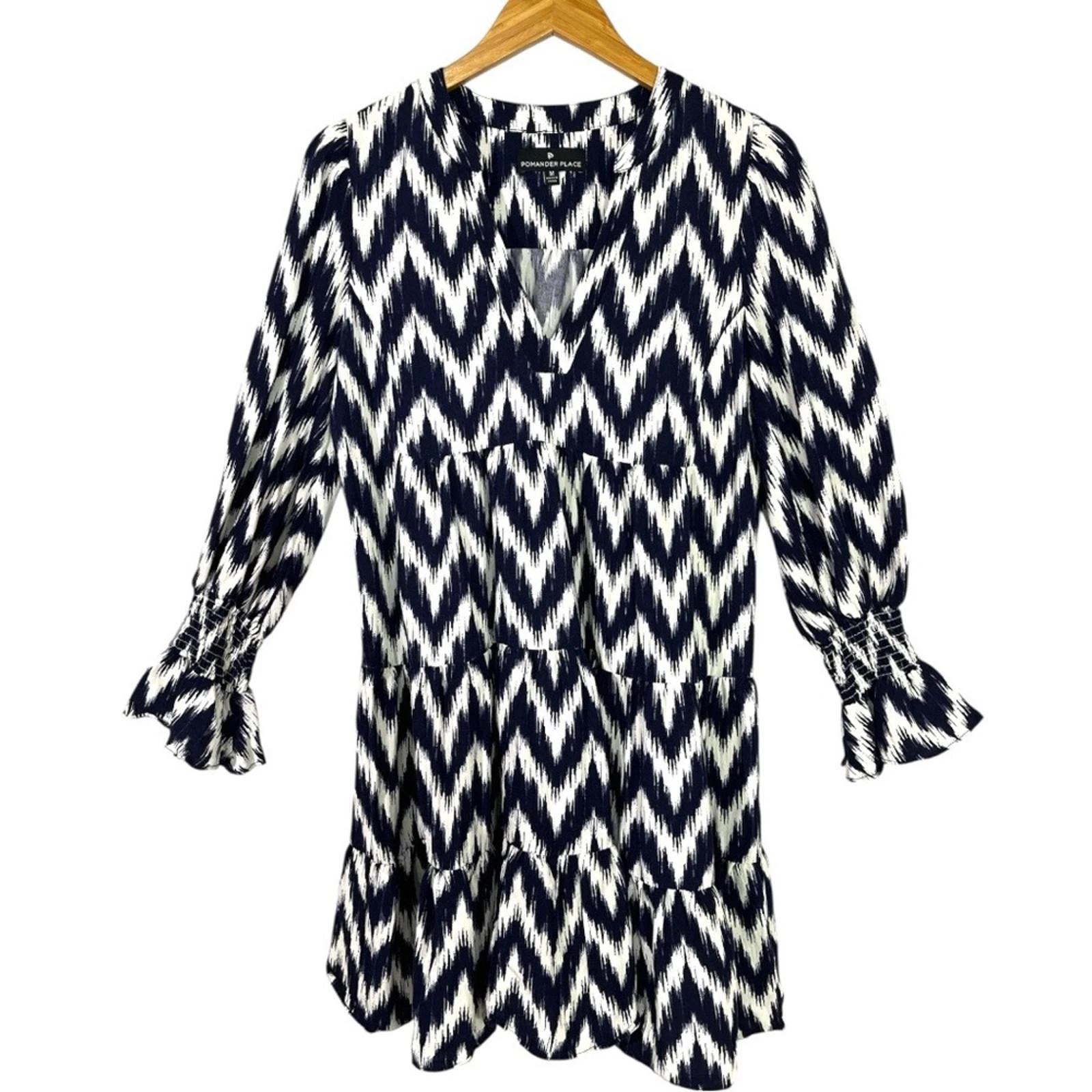 Mini Abito Tuckenuck Pomander Place Navy Ikat Kenzo Taglia Media