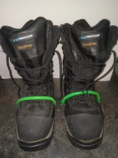 Ice Armor by Clam Black Leather Ice Fishing Waterproof Snow Boots Size 10 +Cleat