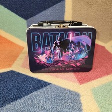 Batman Team Up Mini Tin Lunch Box DC Comics Retro Graphic Small Metal Tote Case