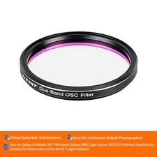 SVBONY SV220 H-Alpha  OIII 7nm Duo-Band Filter 2" for Bortle 7 M51 M82 NGC2174