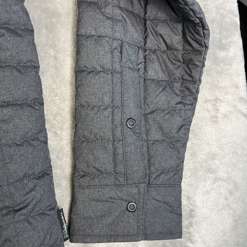 The North Face ThermoBall Shirt Jacket Charcoal Color Men L Snap Quilted Shacket - Picture 9 of 13